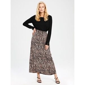 LC Waikiki Grace Elastic Waist Figured Viscose Maxi Skirt